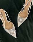 Crystal Heart Shoe Clips