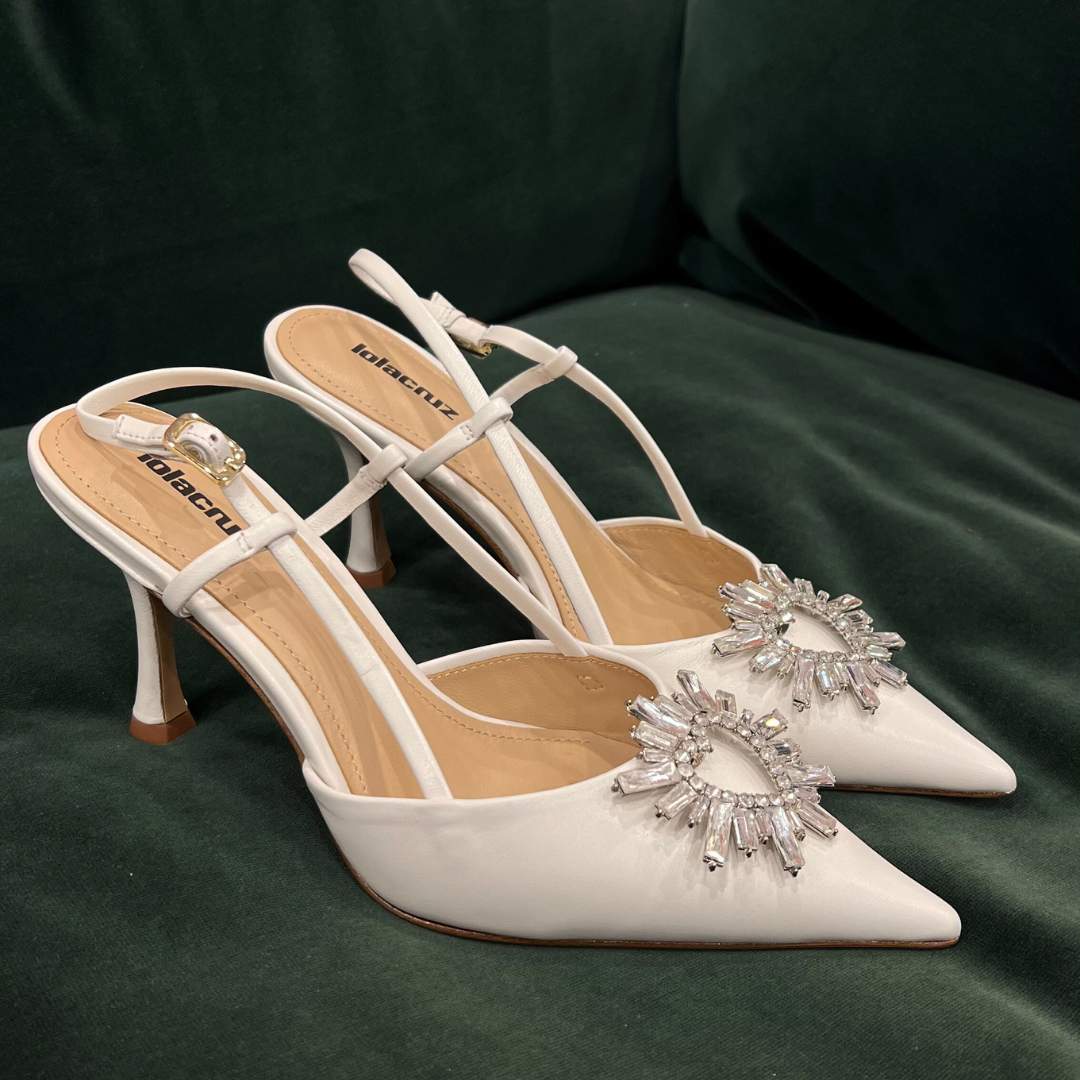 Crystal Heart Shoe Clips