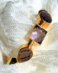 Gemstone Cuff | Gold/Purple