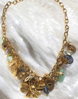Chunky Charm Necklace (blue/green)