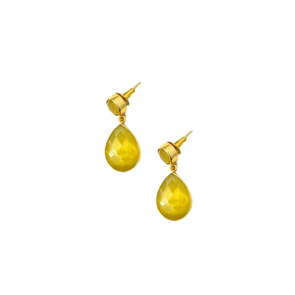 Amara Drop Earrings | Gold and Yellow