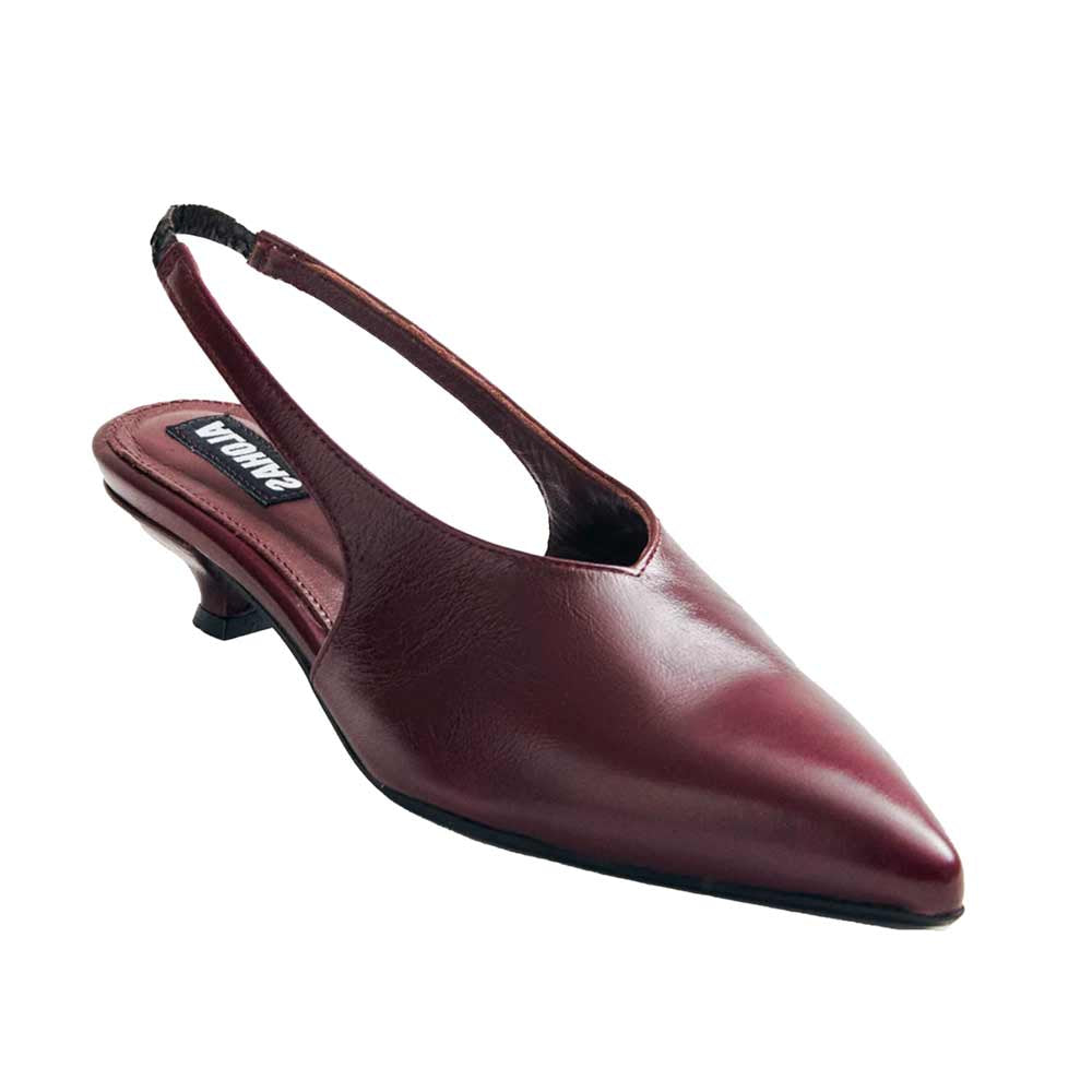 Eros Burgundy | Slingback Pump