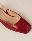 Lindy Bliss Red | Low Heel Leather Pump