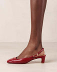 Lindy Bliss Red | Low Heel Leather Pump