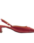 Lindy Bliss Red | Low Heel Leather Pump