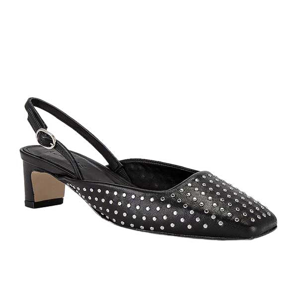 Lindy Black/Studs | Slingback pump