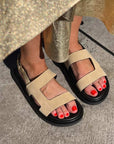 Lorelei Beige | Suede Sandals