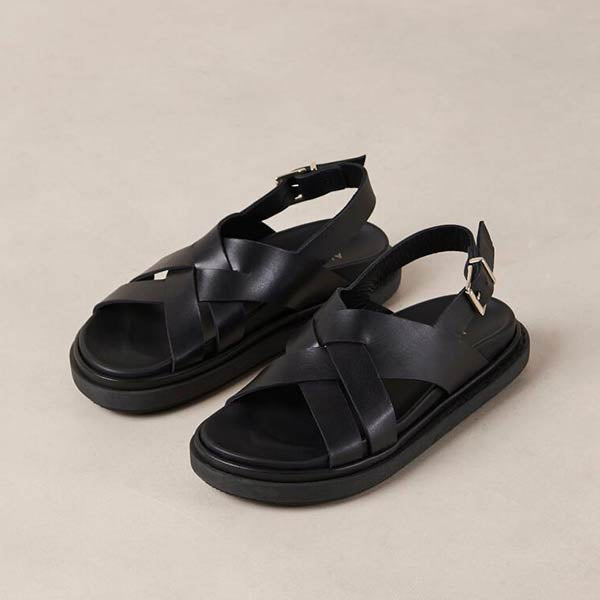 Trunca Black | Chunky Leather Sandal