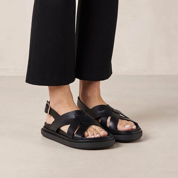Trunca Black | Chunky Leather Sandal