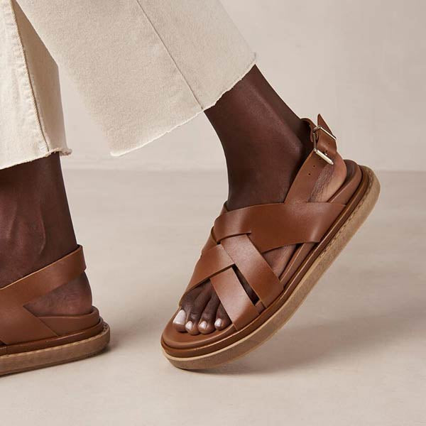Trunca Brown | Chunky Leather Sandal