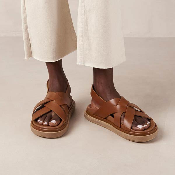 Trunca Brown | Chunky Leather Sandal