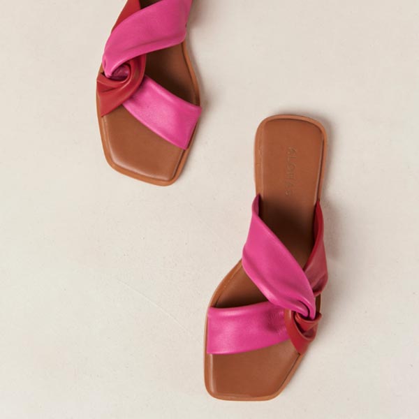Nomad Red/Magenta | Leather slides
