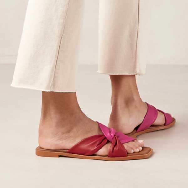 Nomad Red/Magenta | Leather slides