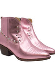 Baltarini -Jessie- Women's Pink Metallic Western Cowboy boot at The Nowhere Nation