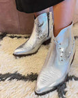 Jessie Silver | Metallic Leather Boot