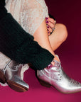 Jessie Silver | Metallic Leather Boot