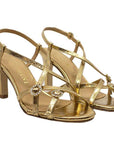 Mila Gold | Metallic Leather Sandal