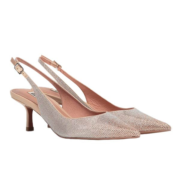 Paula Champagne | Embellished Slingback Pump