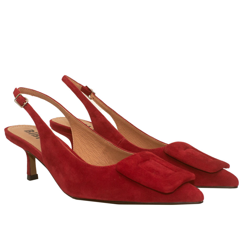 Bonnie Red | Suede Slingback