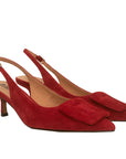Bonnie Red | Suede Slingback
