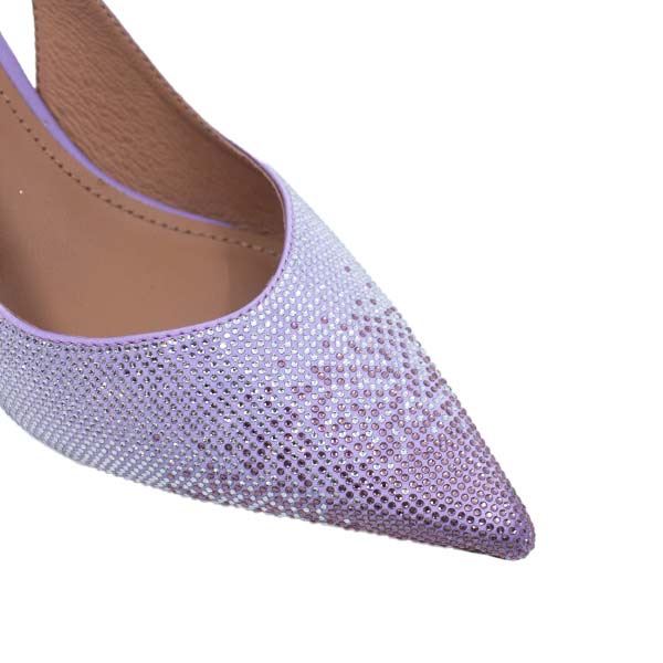 Paula Lilac | Embellished Slingback Pump