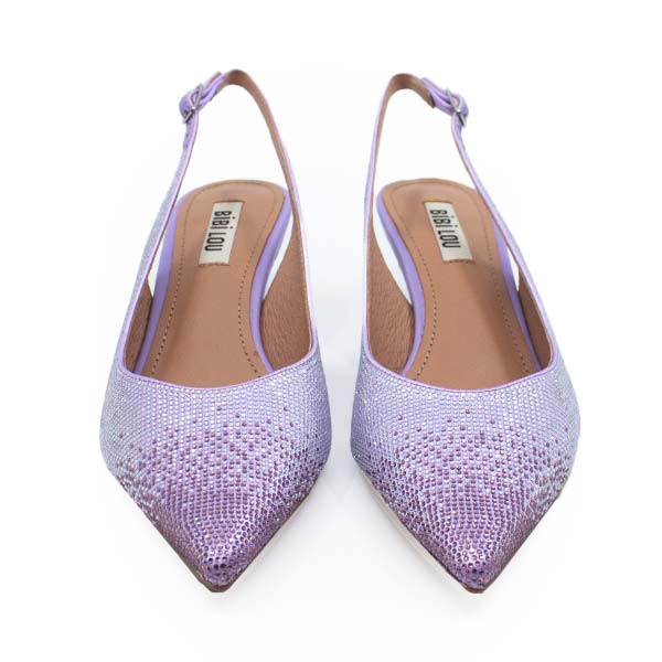 Paula Lilac | Embellished Slingback Pump