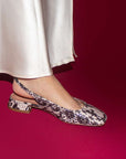 Tesa Snake | Low Heel Slingback