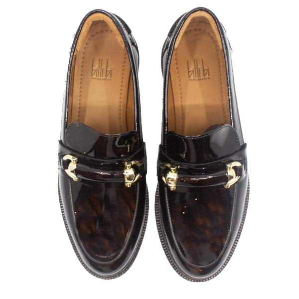 Billi Bi- A13002 -Women's Brown Leather Loafers at The Nowhere Nation