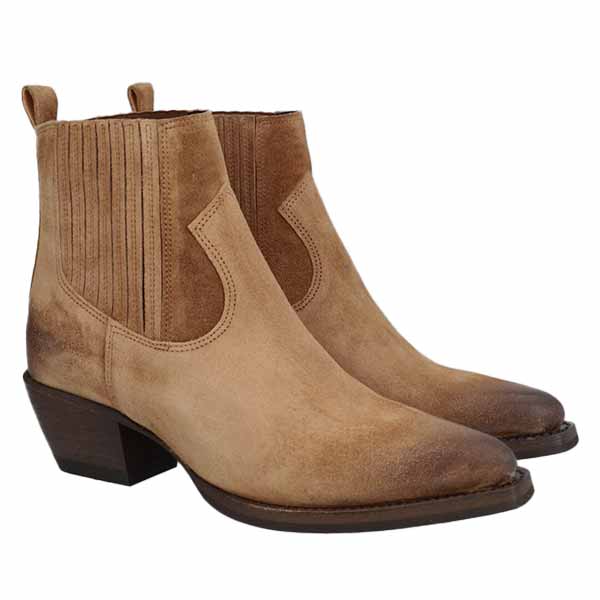 A3610 Brown Suede | Western Ankle Boot
