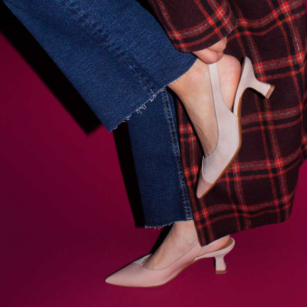 A8082 Blush | Low heel slingback