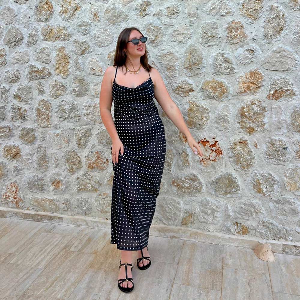 A8700 Black | Flat leather sandal