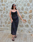 A8700 Black | Flat leather sandal