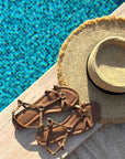 A8700 Camel | Flat leather sandal