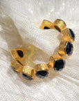 Teardrop Gemstone Cuff | Black