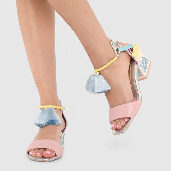 Kay Frosted Blue | Embellished sandal