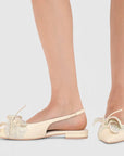 Nelli Coconut Cream | Slingback Flat