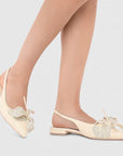 Nelli Coconut Cream | Slingback Flat