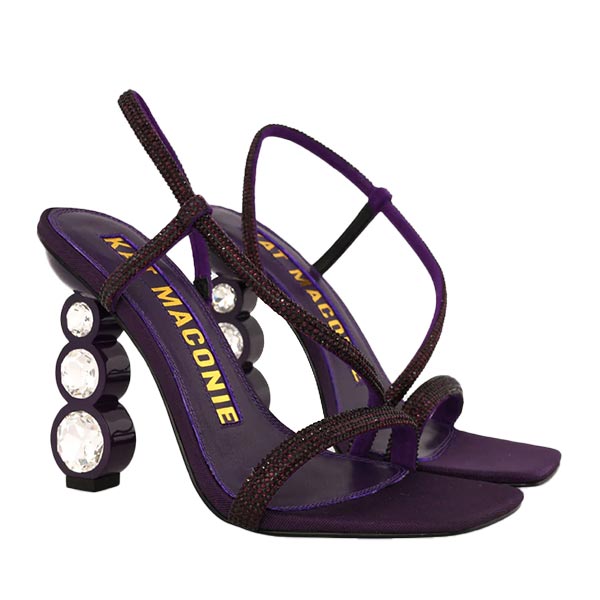 Kat Maconie kabita blackcurrant purple high heel strappy sandal AW23