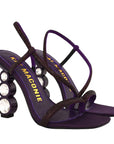 Kat Maconie kabita blackcurrant purple high heel strappy sandal AW23