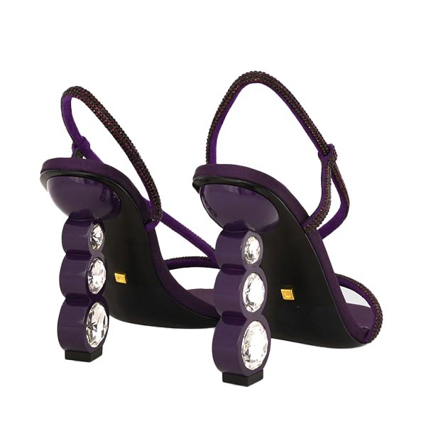 Kat Maconie kabita blackcurrant purple high heel strappy sandal AW23