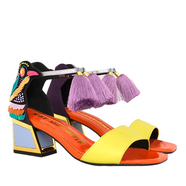 Kat Maconie Kay Blackcurrant /Iridescent embellished sandal AW23