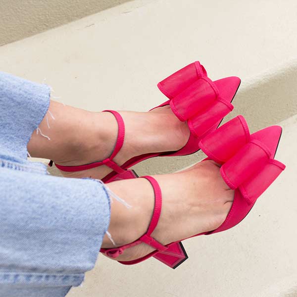 Kat Maconie stormi luminous pink pump AW23