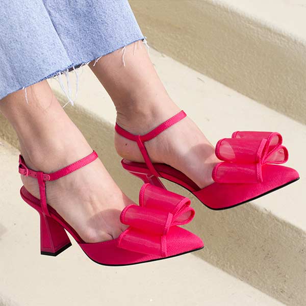 Kat Maconie stormi luminous pink pump AW23