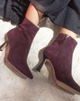 Antonieta Burgundy Suede | Ankle Boot