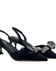 Cynthia Black | Satin Slingback Pump