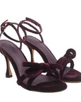 Milazzo Burgundy | Velvet High Heel Sandal