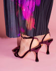 Milazzo Burgundy | Velvet High Heel Sandal