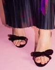 Milazzo Burgundy | Velvet High Heel Sandal