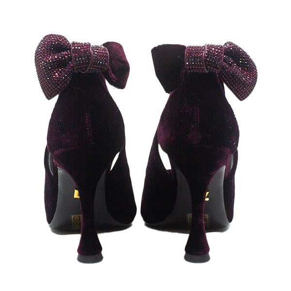 Persan Burgundy | Velvet Pump