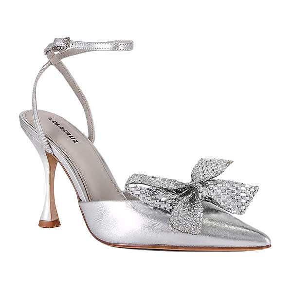 Lola Cruz Rufec plata silver pump